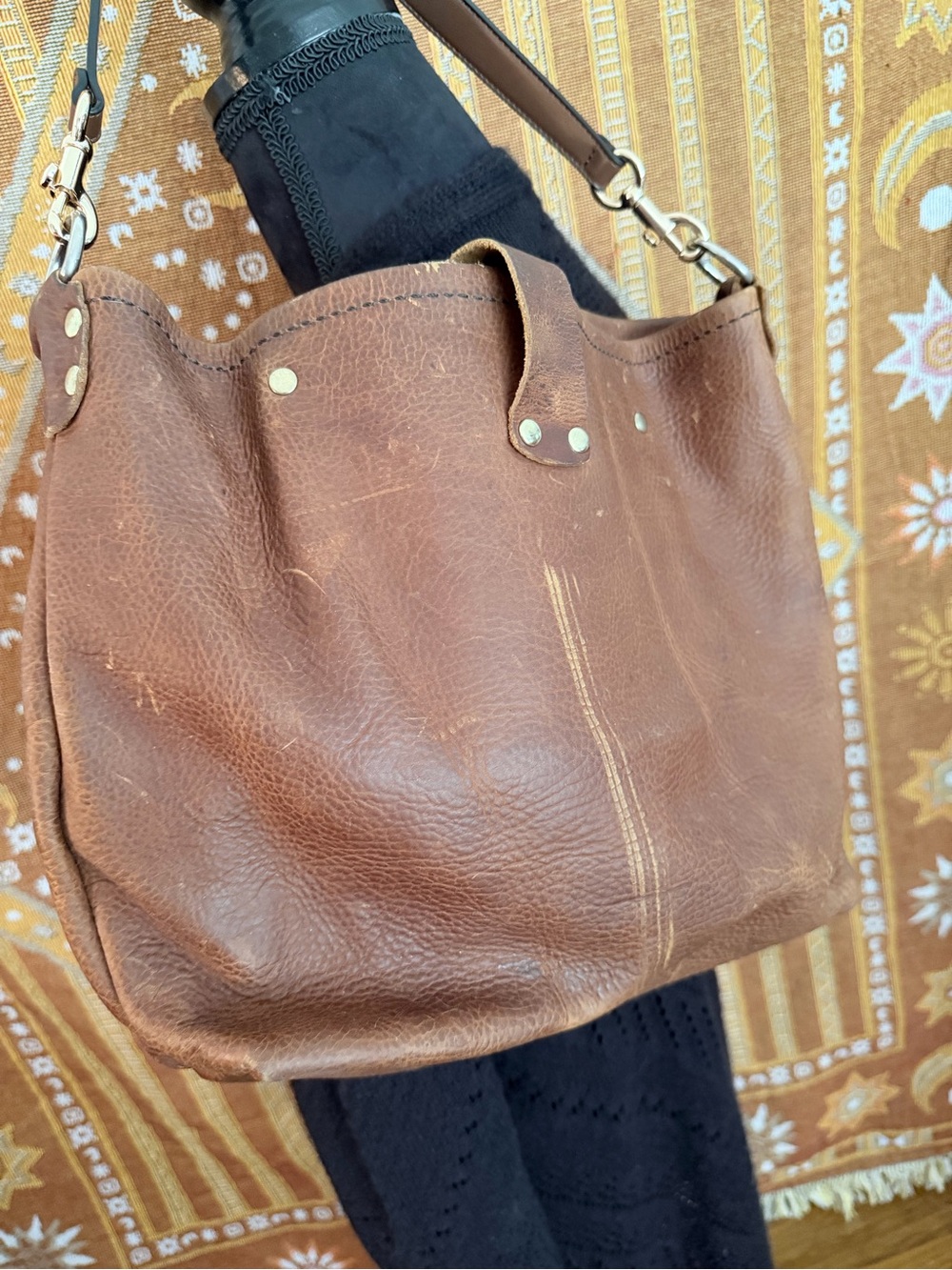 Amazing leather hippie purse